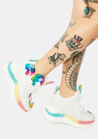 White Raisin 2 Chunky Wedge Sneakers