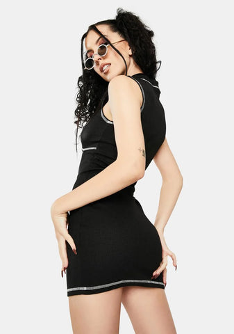 Angel Ribbed Bodycon Dress