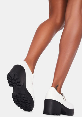 White Sia Mary Janes