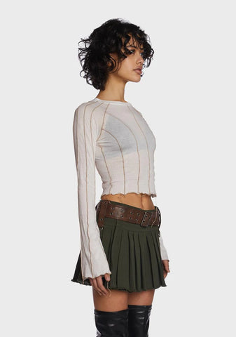 Echo Contrast Seam Top