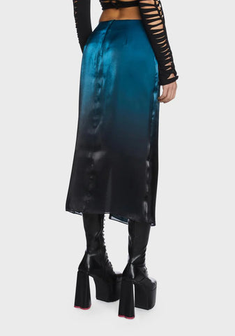 Twice Dreamt Ombre Midi Skirt