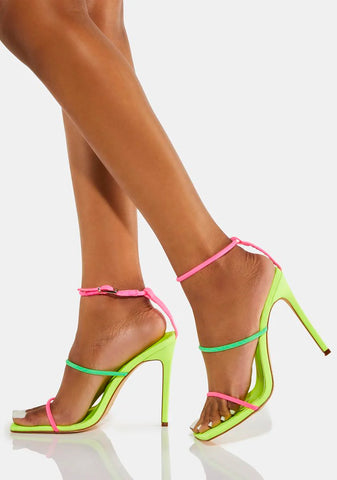 Yellow Multi Xena Heels