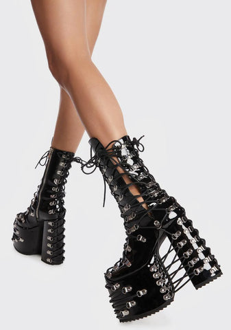 Trapped In Despair Platform Boots