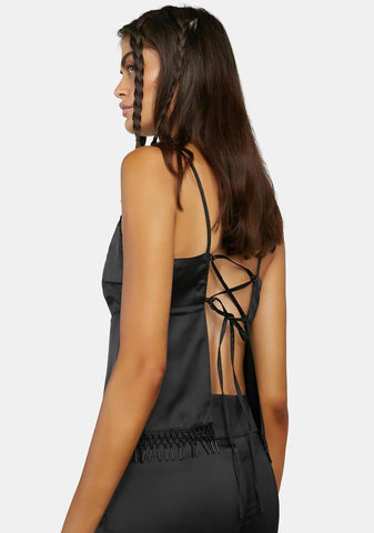 Disappear Into You Satin Tank