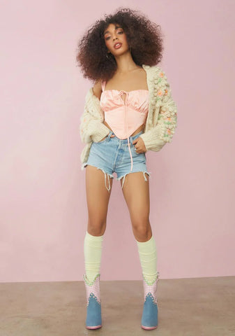 The Way U Kiss Satin Corset Top