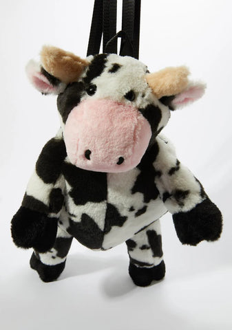 Cow Chic Fuzzy Backpack