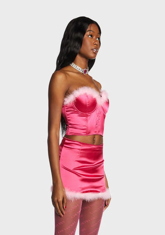 Can't Lose You Marabou Bustier