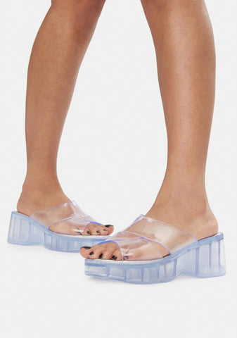 Icy Just Relaxin Clear Sandals
