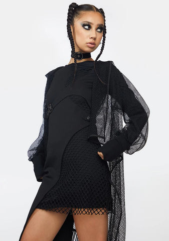 Mystery Series Embroidered Mesh Shawl