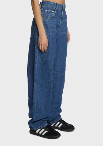 Tinted Logan Cinch Back Boyfriend Jeans