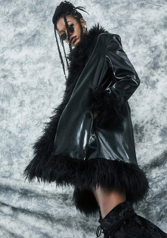 Total Eclipse Faux Fur Coat
