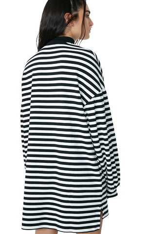 Zip Up Stripey Sweatshirt
