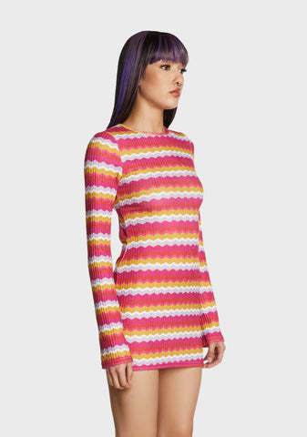 Retro Redemption Crochet Dress