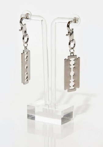 Distortion Razor Blade Earrings