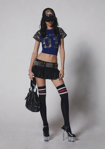 Viral Takeover Mini Skirt - Black