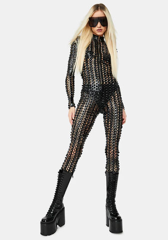 Laser Focus Textured Jumpsuit