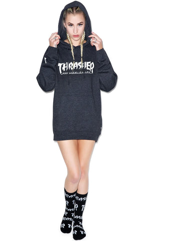 HUF X Thrasher Asia Tour Pullover Hoodie - Light Gray