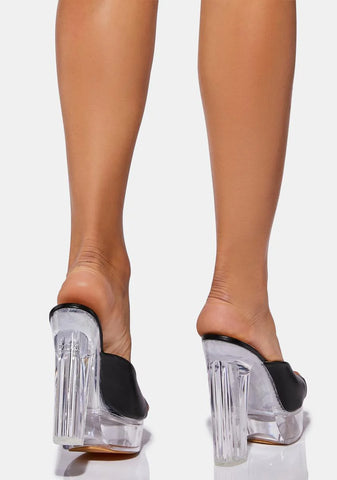 Black Dreamful Platform Heels