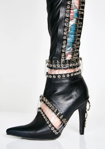 Queen Pin Thigh High Boots