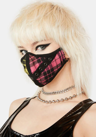 Plaid Punk Face Mask