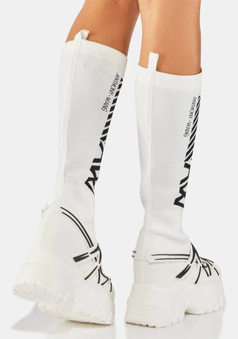 White Watermelon Sock Sneakers