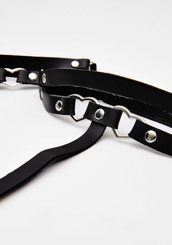 Wicked Dark N Dainty Heart Ring Garters