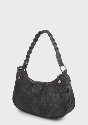 Gray Kiss Shoulder Bag