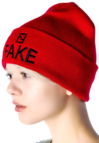 F'in Fake Beanie - Red
