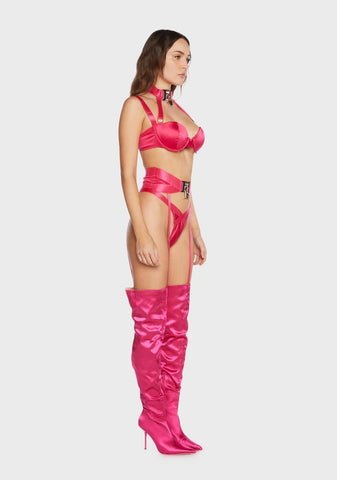Pink On Lock Lingerie Set
