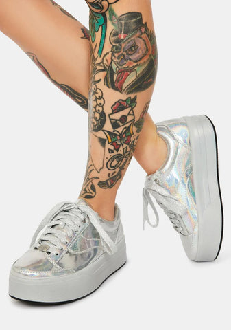 Reindeer Games Holographic Platform Sneakers