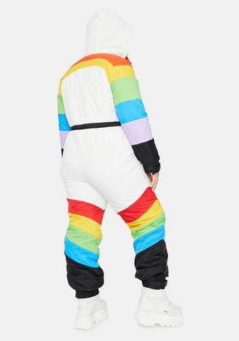 Totally Sweet Retreat Rainbow Puffer Snowsuit