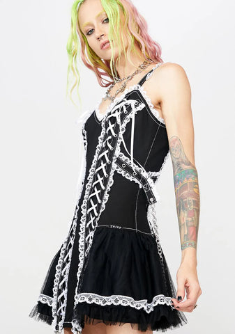 White Lace Mini Dress