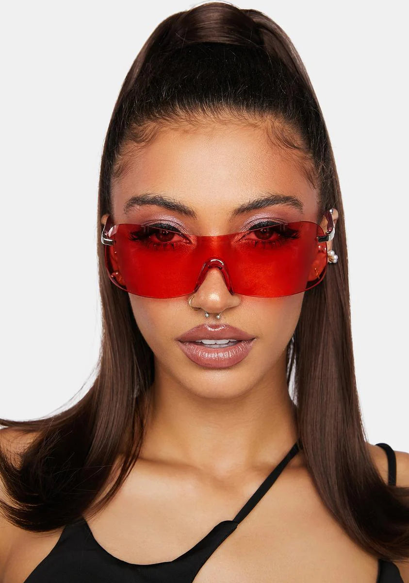 Red Gatica Shield Sunglasses