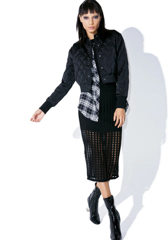 Quilted Bomber Jacket