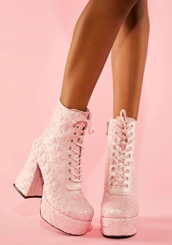 Upon A Dream Embroidered Booties