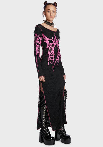 Always Hardcore Shredded Maxi Dress
