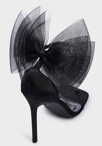 Wide Fit Candi Bow Heels - Black
