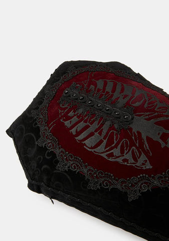 Time Warp Gothic Coffin Pillow
