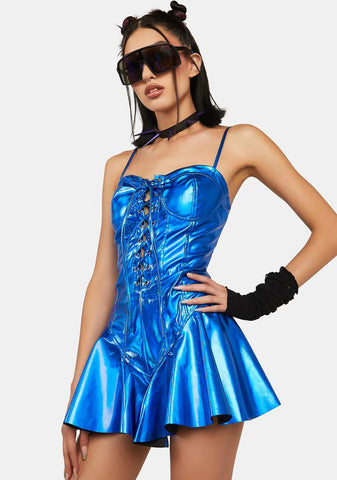 Cobalt Maximized Pleasure Mini Dress