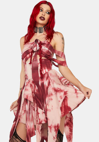 Strapless Bloody Mini Dress