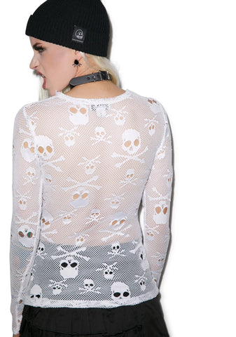 Holey Net Long Sleeve Shirt