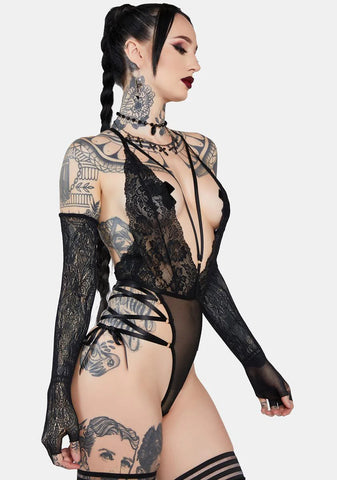 Sloan Lace Plunge Teddy