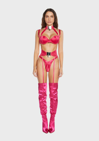 Pink On Lock Lingerie Set