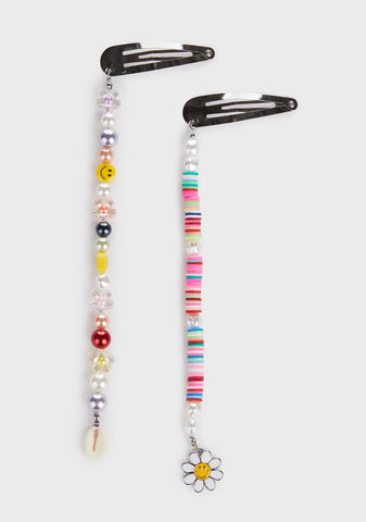 Peace Vibes Hair Clip Set