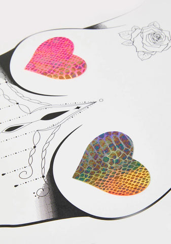 Tie Dye Heart Nipple Pasties