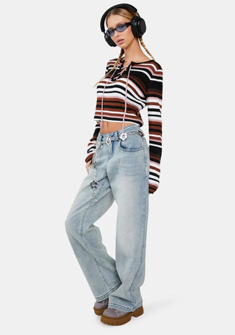Where To Next Baggy Low Rise Jeans