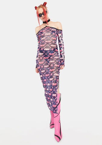 Cum & Play Monogram Long Dress