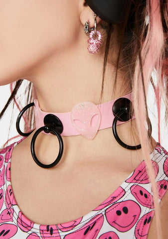 Blush Earth Is Boring O-Ring Choker