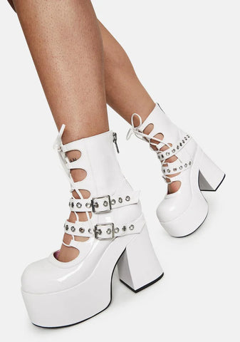 Stay With Me Strapped Buckle Booties