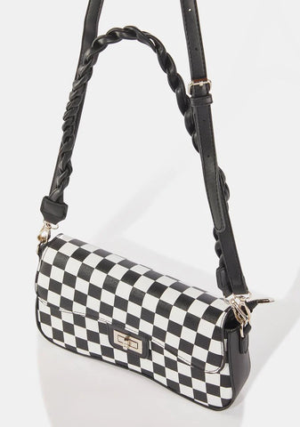 Warm Welcome Checkered Crossbody Bag